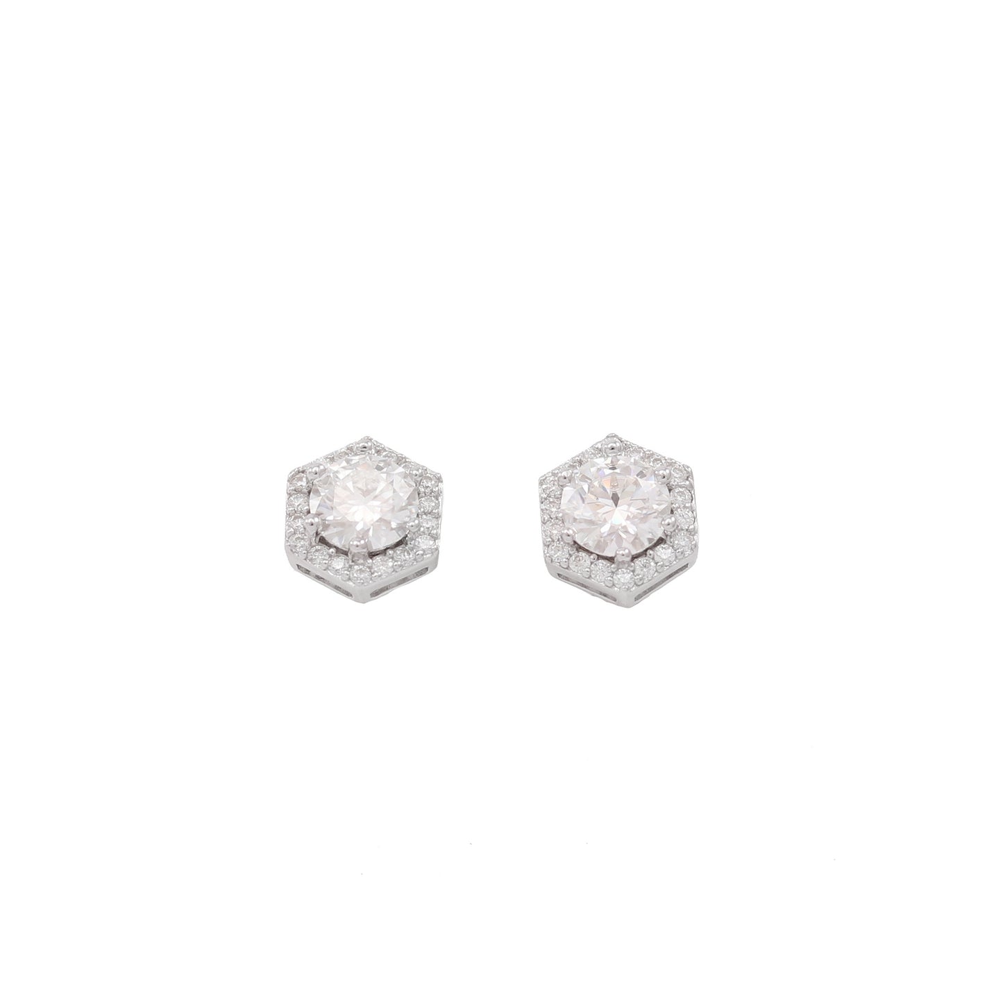 Cuffs Wraps 925 Sterling Silver Moissanite Glitter Earrings for Women 0.8CT Jewelry