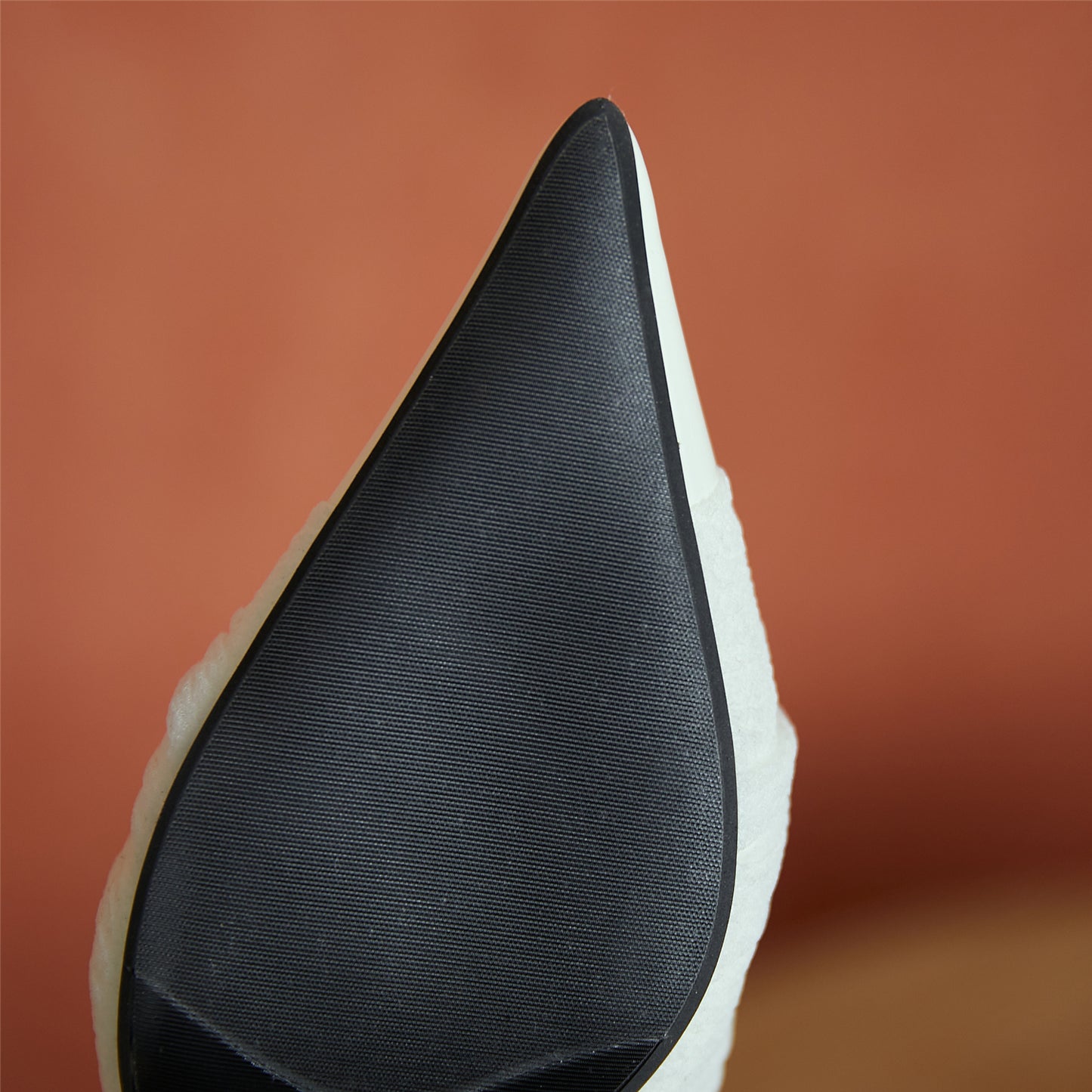 Nine Seven Patent Leather Handmade Women's Slip On Pointed Toe Mid Heel Pearl Bow Weeding Shoes