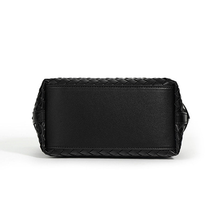 Nine Seven Genuine Leather Women's Weaving Tote Handbag with Subbag Crossbody Shoulder Bag