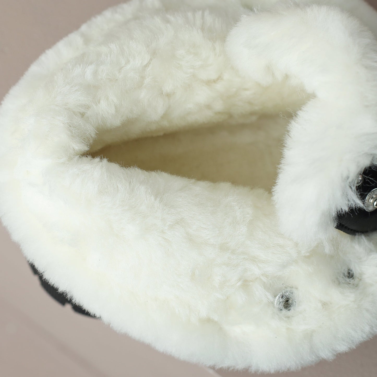 Nine Seven Handmade Women's Genuine Leather Furry Pull On Round Toe Low Block Heel Platform Ankle Boots