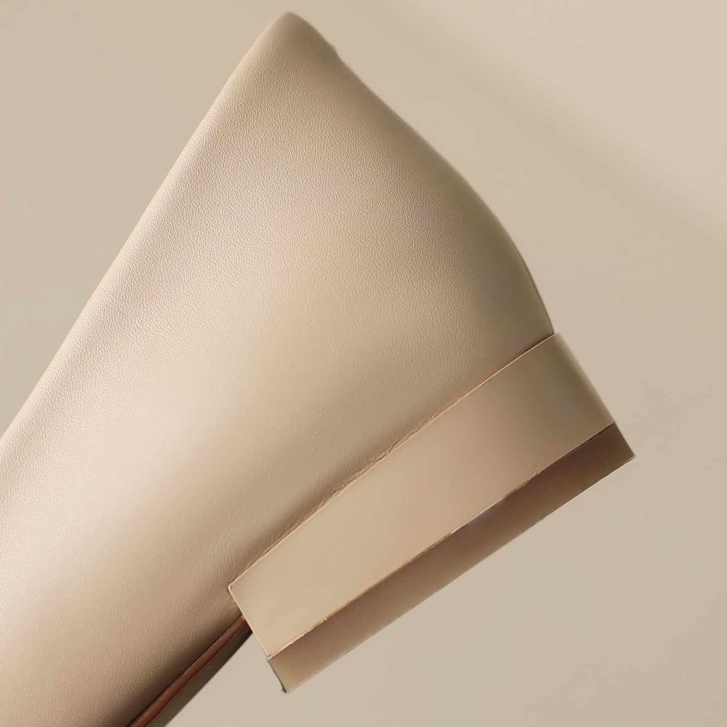 Nine Seven Women's Genuine Leather Square Toe Handmade Bowknot Chunky Heels Casual Flats