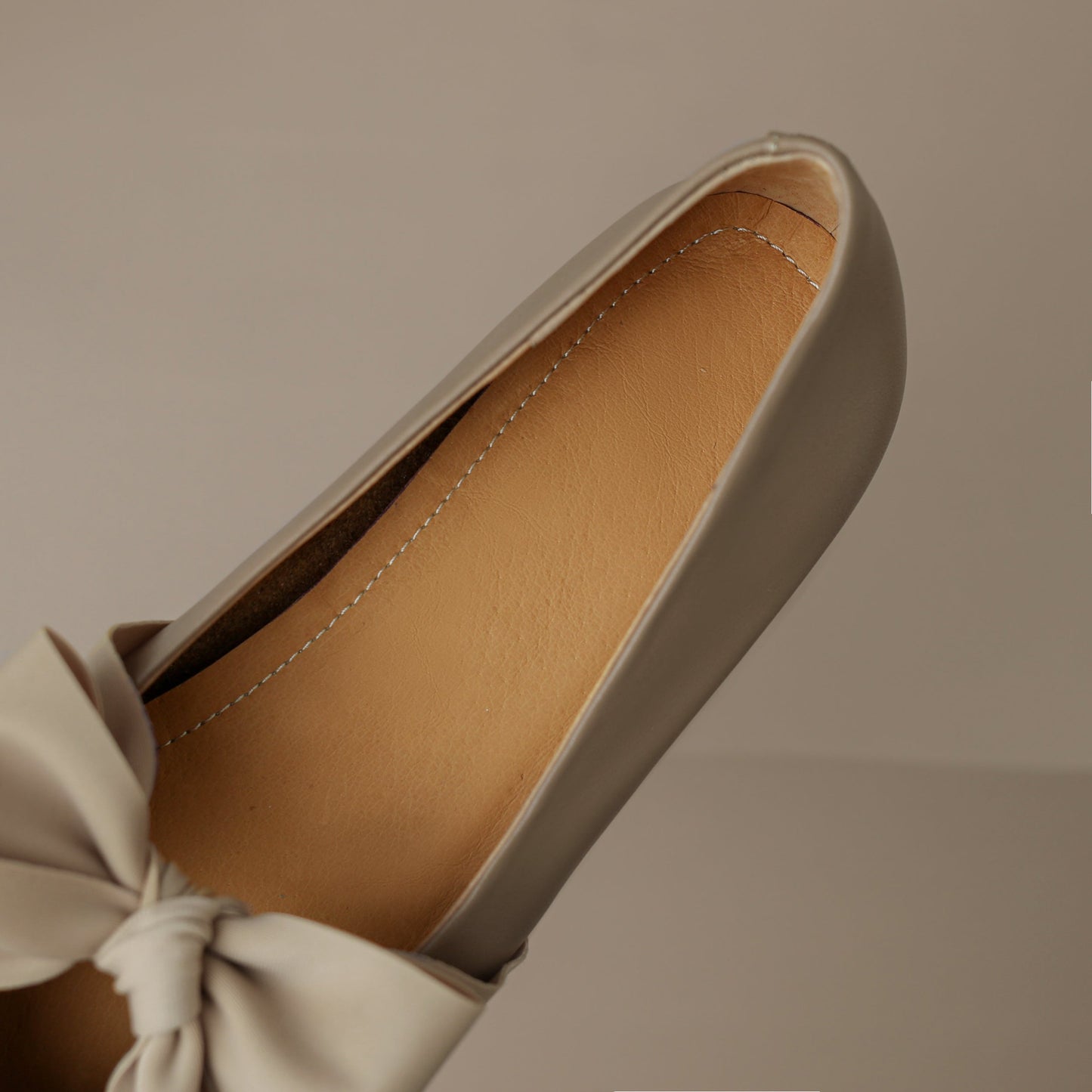 Nine Seven Women's Pointed Toe Genuine Leather Handmade Bowknot Cute Flat Shoes