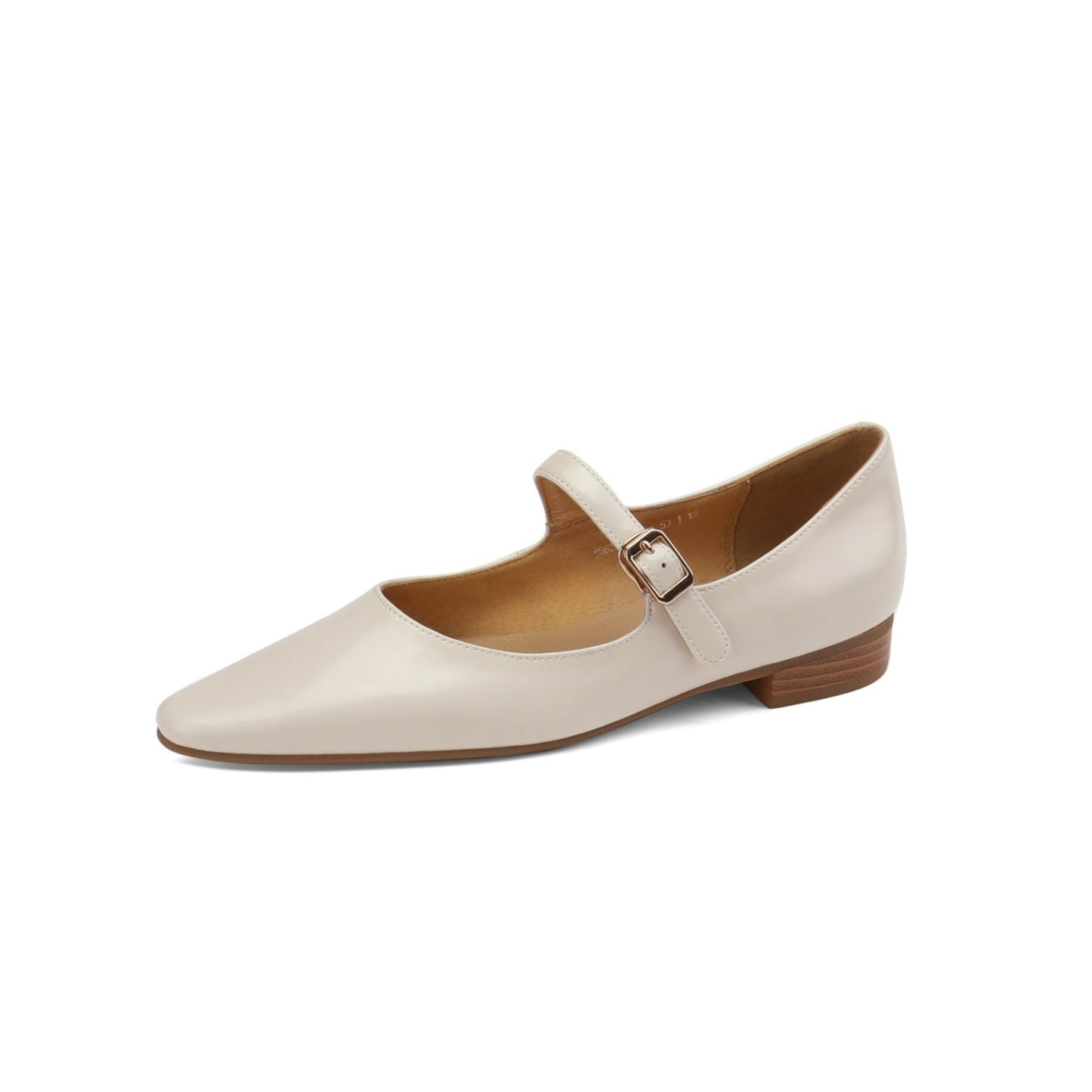 Nine Seven Women's Patent Leather Handmade Pointed Toe Flats Buckle Mary Janes Cute Dress Shoes