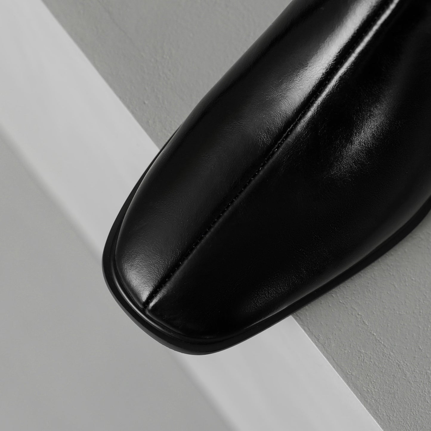 Nine Seven Women's Square Toe Genuine Leather Handmade Back Zipper Low Chunky Heels Vintage Ankle Boots