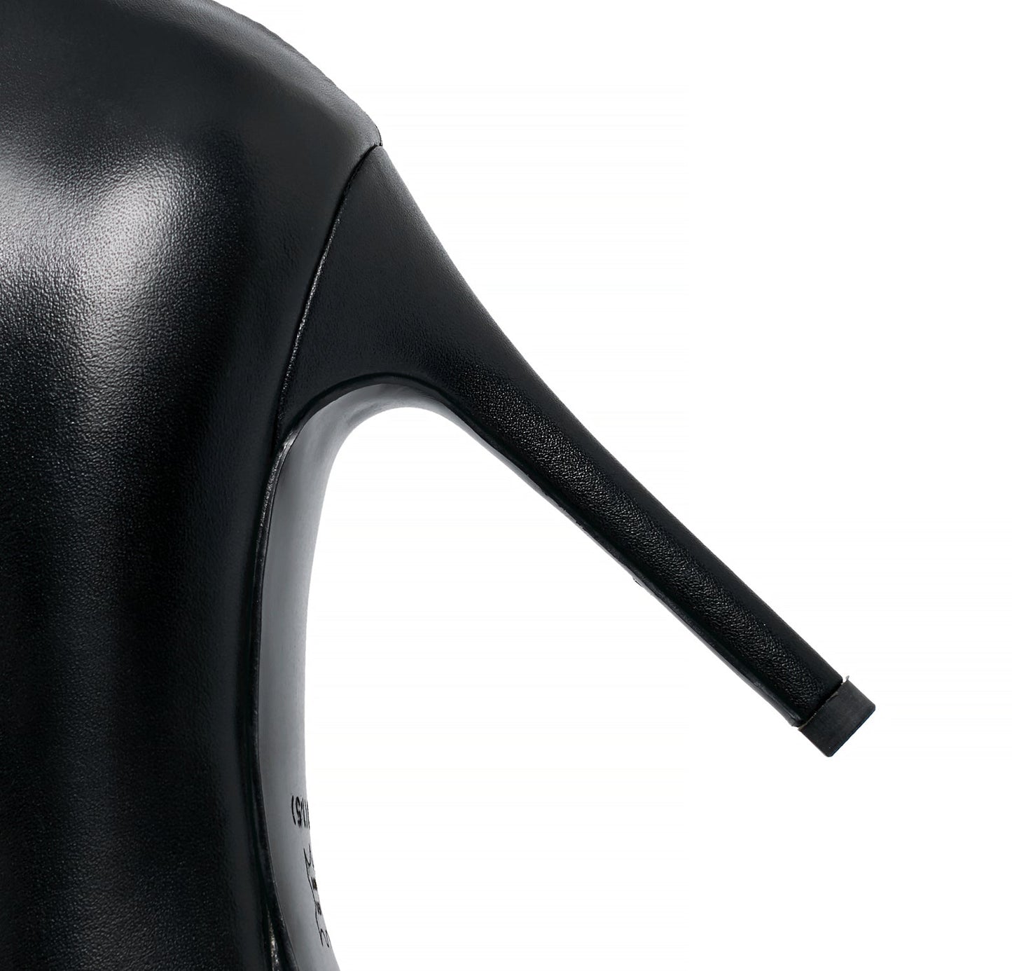 Nine Seven Women's Handmade Leather Stiletto high Heel Zip Up Clear Pointed Toe Platform V-Shaped Ankle Boots