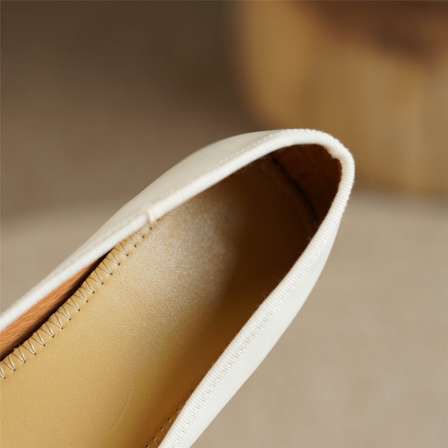 Nine Seven Women's Genuine Leather Handmade Cute Bow Knot Slip On Round Toe Low Chunky Heel Ballet Pumps