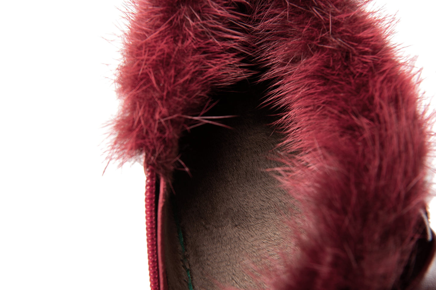 Nine Seven Genuine Leather Women's Handmade High Spool Heel Side Zip Up Glitter Rhinestone and Fur Design Oxford Pumps