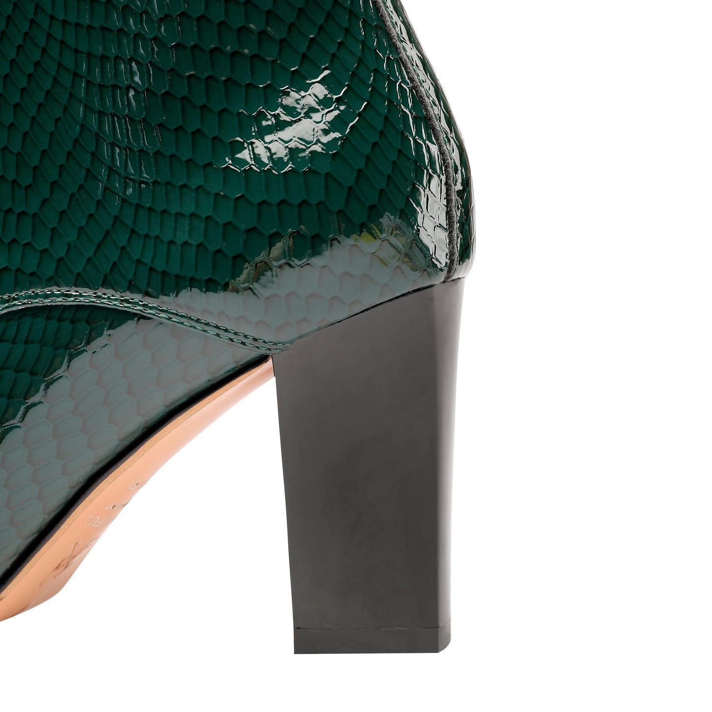 Nine Seven Women's Genuine Leather Handmade Pointed Toe Chunky Heel Lace Up Stylish Ankle Boots