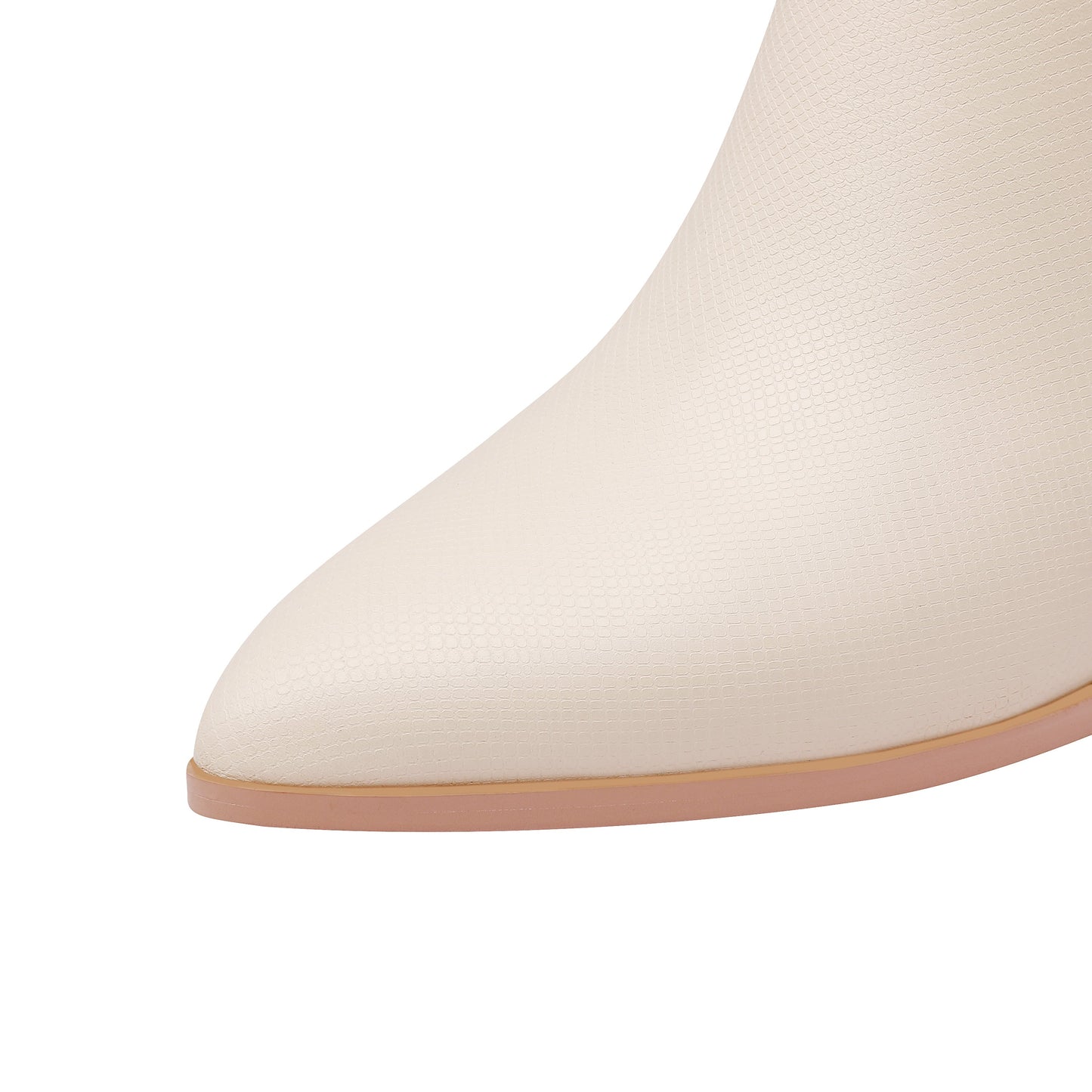 Nine Seven Women's Handmade Genuine Leather Pointed Toe Chunky Heel Side Zip Up Ankle Boots with Glitter Rhinestone