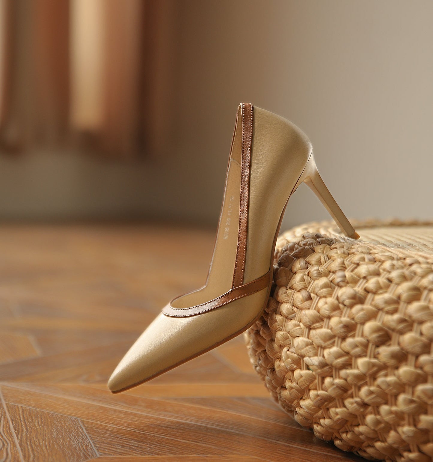 Nine Seven Handmade Women's Genuine Leather High Stiletto Heel Slip On Graceful Party Loafer Pumps