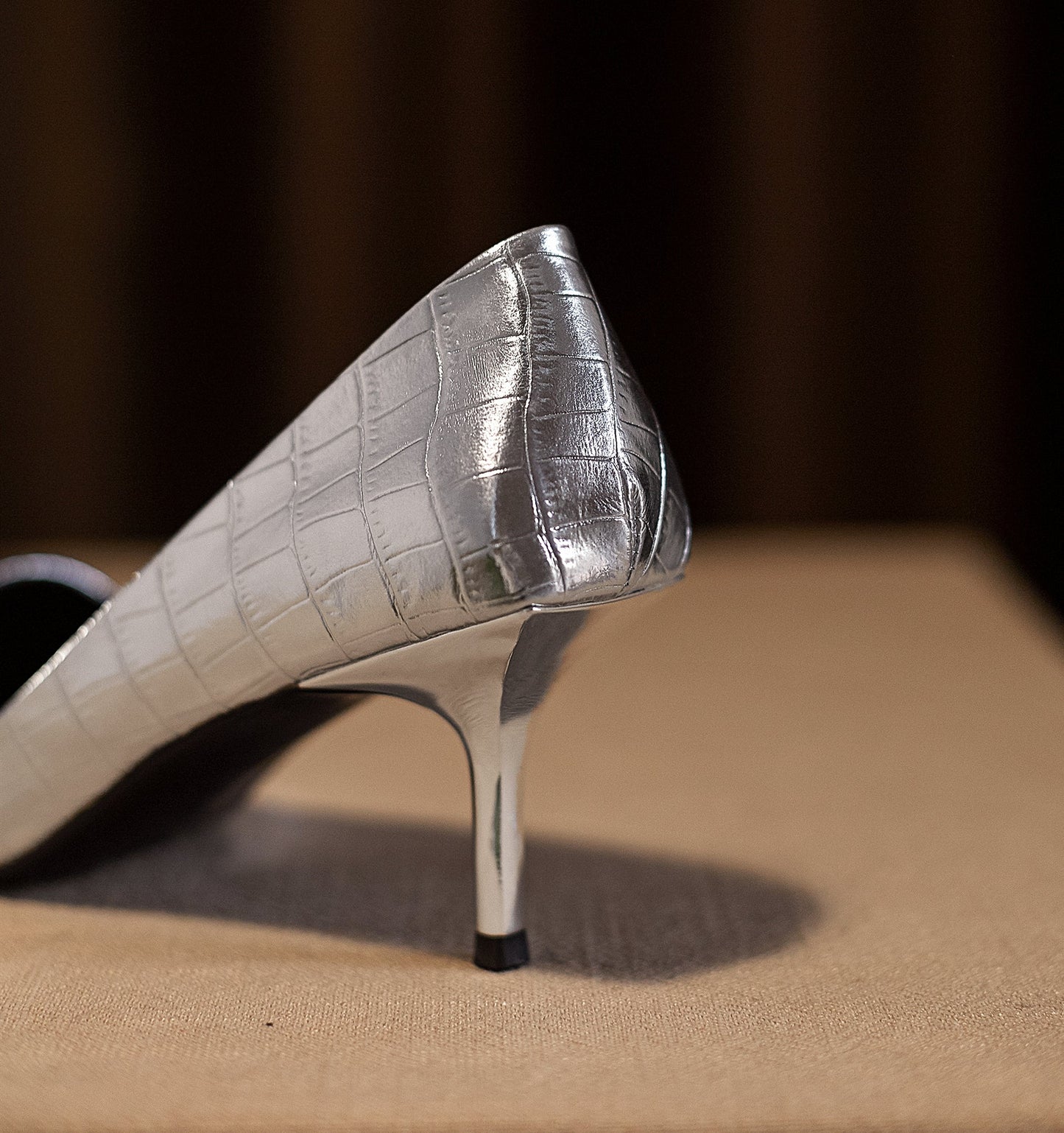 Nine Seven Women's Genuine Leather Handmade Pointed Toe Mid Stiletto Heel Slip On Loafer Pumps