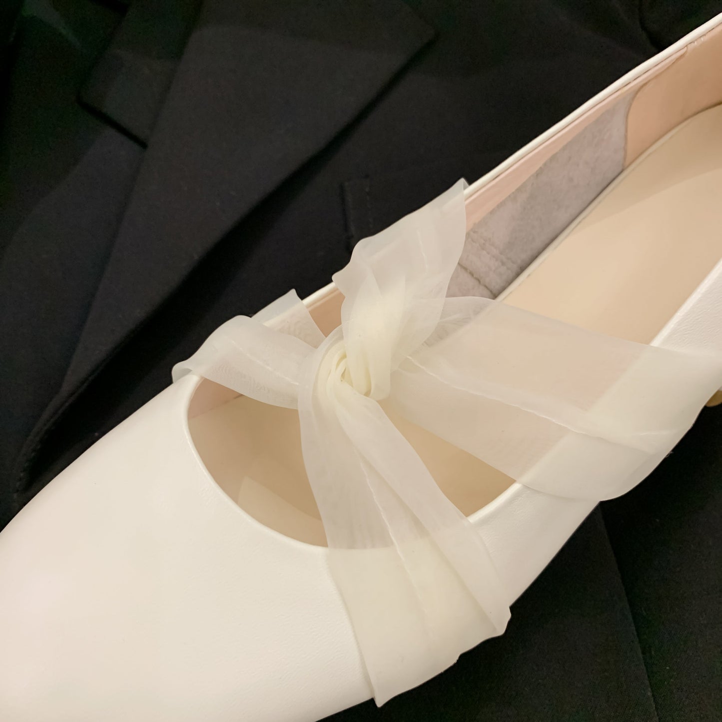 Nine Seven Genuine Leather Women's Handmade Chunky Heel Round Toe Pumps Shoes