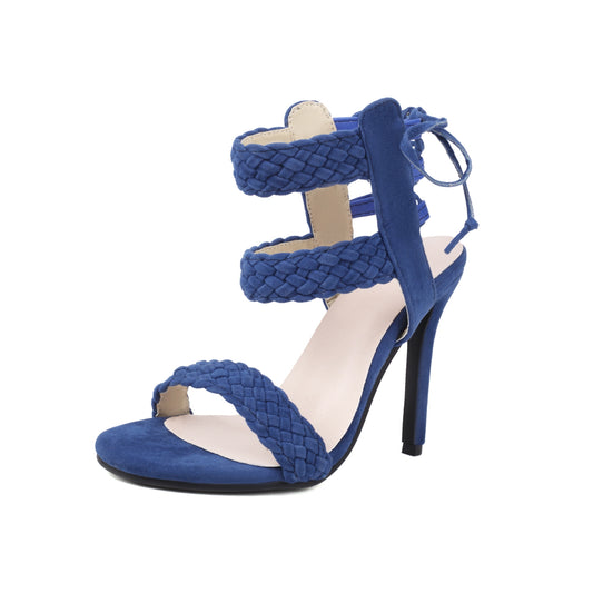 Nine Seven Women's Handmade Lace Up Stiletto Heel Weeding Sandal Shoes