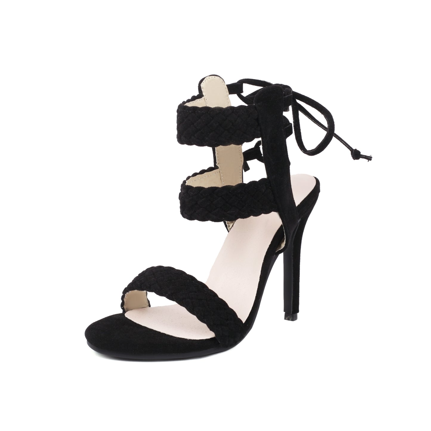 Nine Seven Women's Handmade Lace Up Stiletto Heel Weeding Sandal Shoes