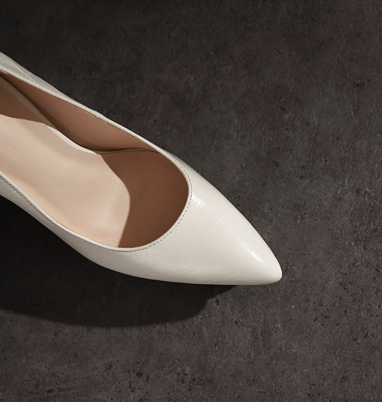 Nine Seven Women's Genuine Leather Pointed Toe Handmade Super High Stiletto Heels Trendy Pumps Shoes with Platform