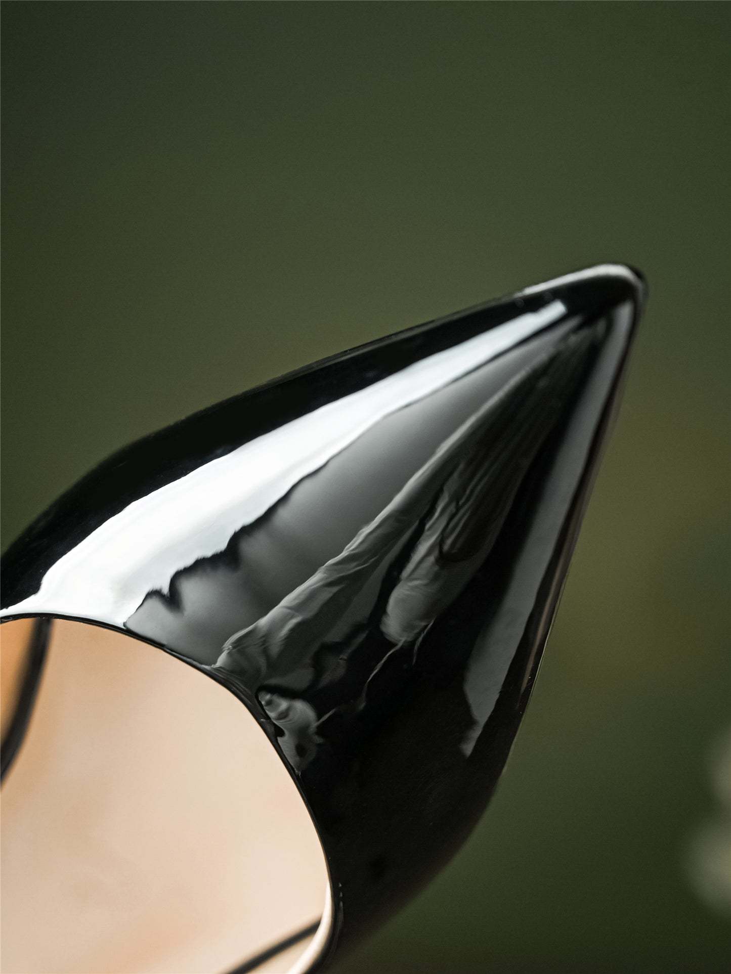 Nine Seven Glossy Patent Leather Handmade Women's Pointed Toe Slip On Stiletto Heel Weeding Pumps Shoes